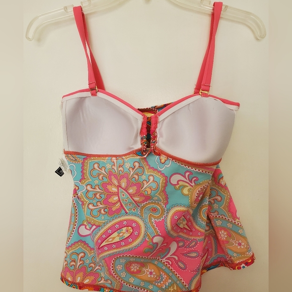 Super cute tankini 2 PC Paisley  Boho Print Bathing Suit - Picture 9 of 13